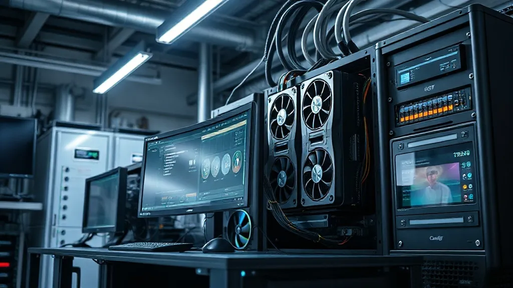 Professional workstation with multiple high-end GPUs, server